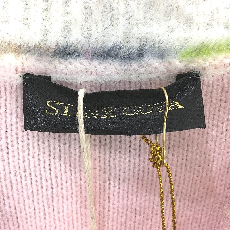 Stine Goya Adonis Abstract Floral Fluffy Knit Sweater Ladies Size Medium NEW