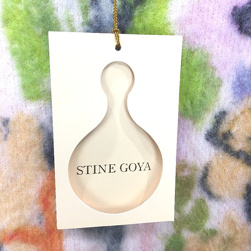 Stine Goya Adonis Abstract Floral Fluffy Knit Sweater Ladies Size Medium NEW
