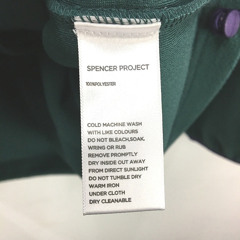 Spencer Project Polar Fleece Quarter Zip Green Pink Jumper Mens Size XL NEW