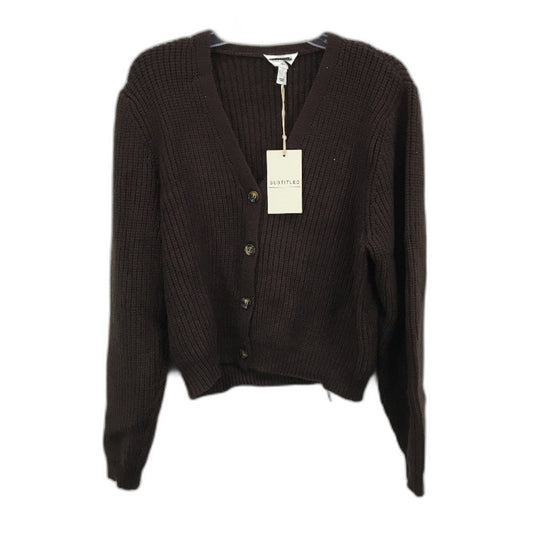 Subtitled Nora Knitted Chocolate Brown Cardigan Ladies Size Small NEW