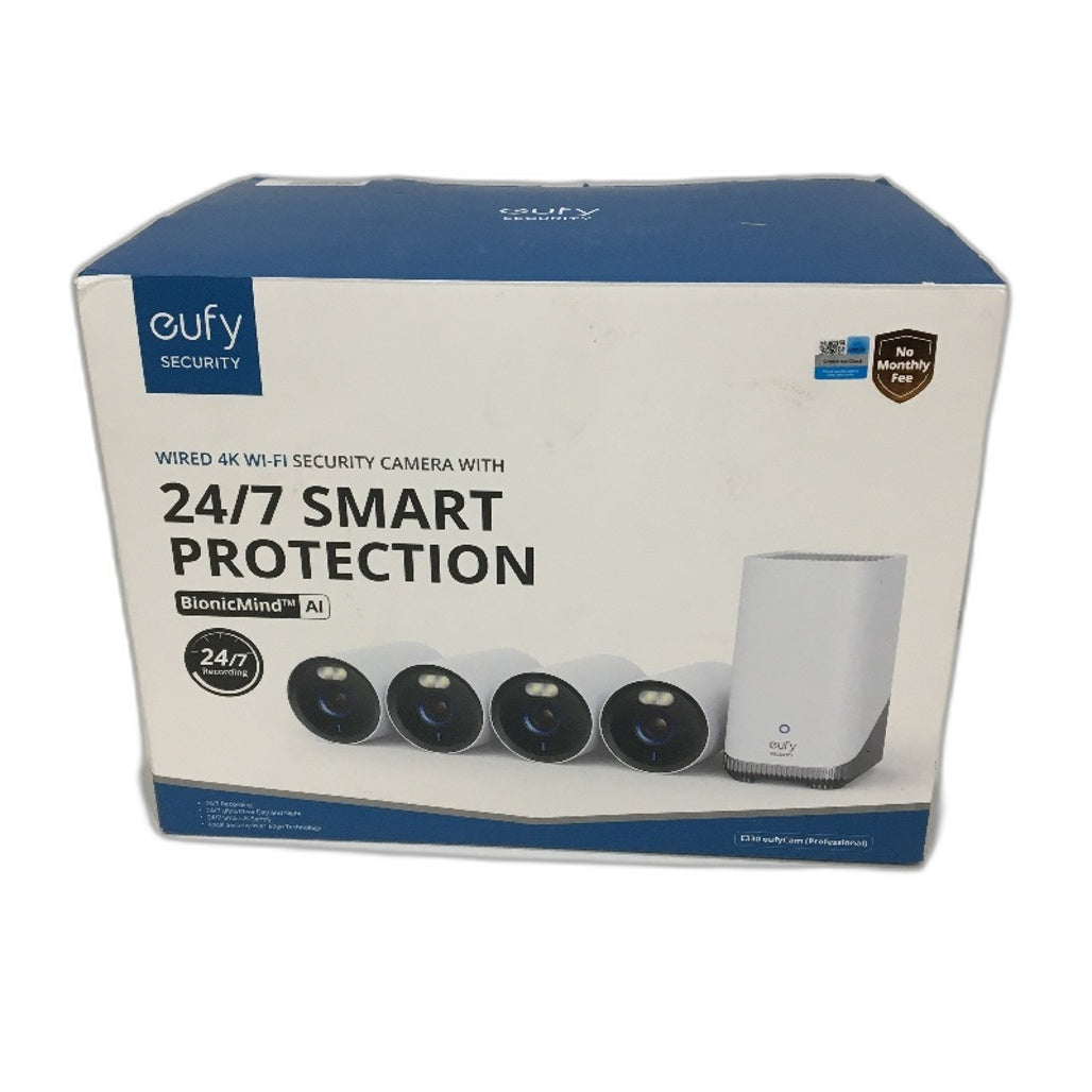 Eufy E330 24/7 Smart Protection Wired 4K Wifi Security 4 Piece Camera Kit DEMO