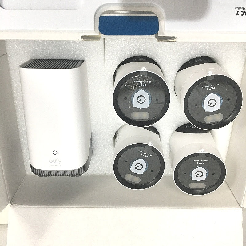 Eufy E330 24/7 Smart Protection Wired 4K Wifi Security 4 Piece Camera Kit DEMO