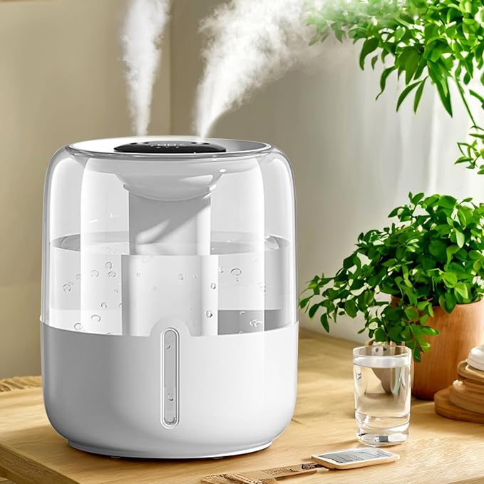 K16 4L Dual Head Double Spray Nano Mist Low Noise USB Air Humidifier NEW