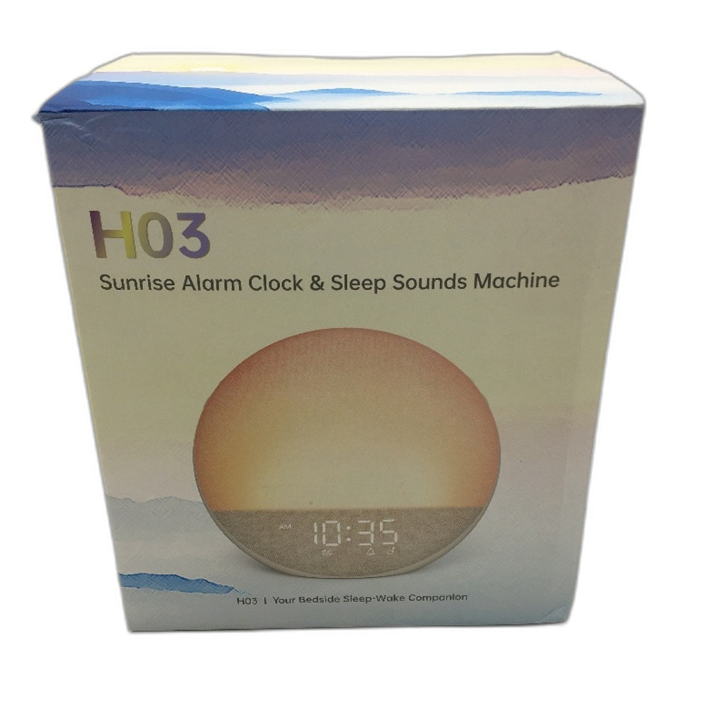 H03 Sleep-Wake Companion Sunrise Alarm Clock Sleep Sound Machine in Beige NEW