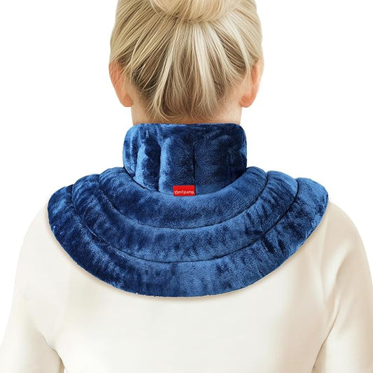 ComfyTemp Microwaveable Blue Flannel Heating Pad for Neck and Shoulders NEW