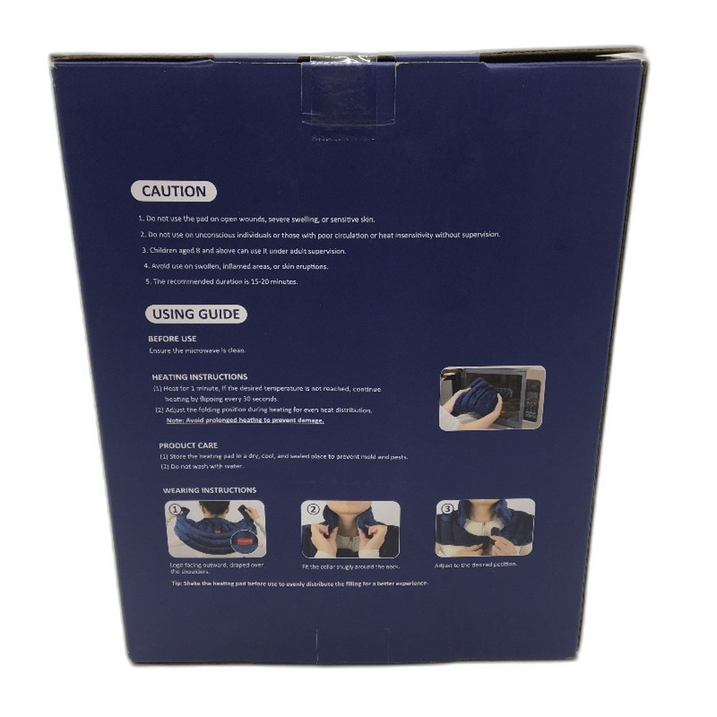 ComfyTemp Microwaveable Blue Flannel Heating Pad for Neck and Shoulders NEW