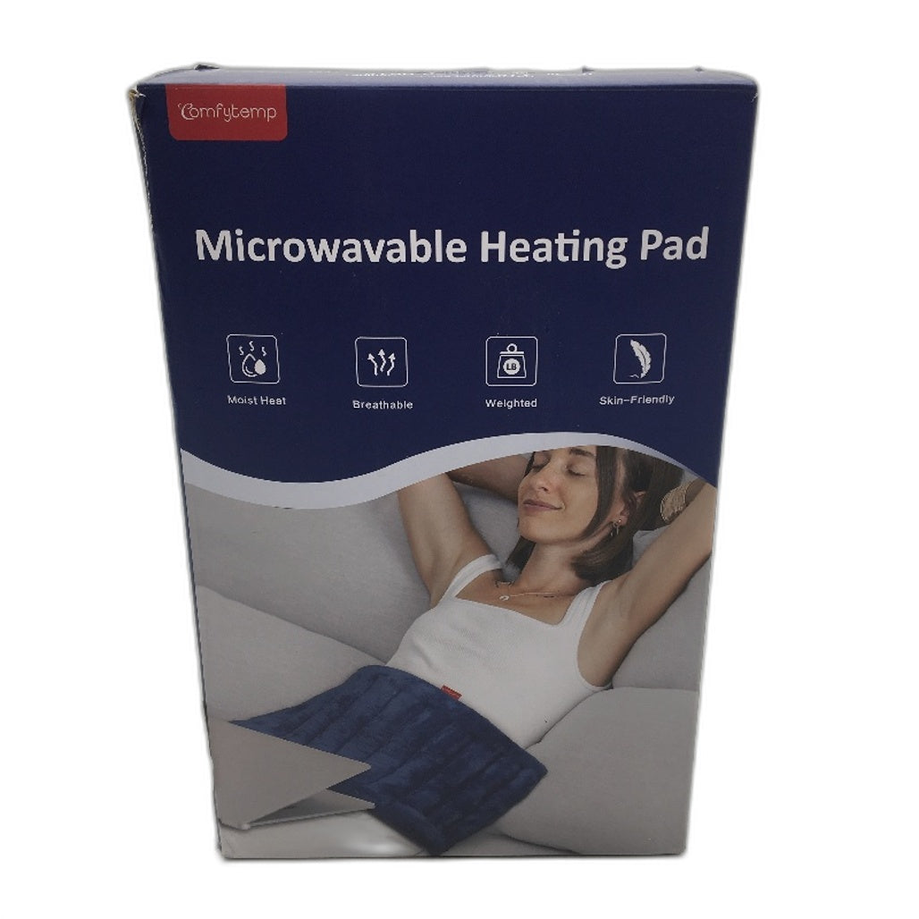 ComfyTemp Microwaveable Blue Soft Flannel Reusable Heating Pad 55x32cm NEW