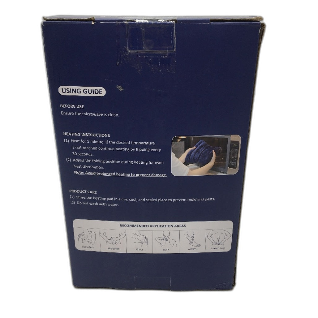 ComfyTemp Microwaveable Blue Soft Flannel Reusable Heating Pad 55x32cm NEW