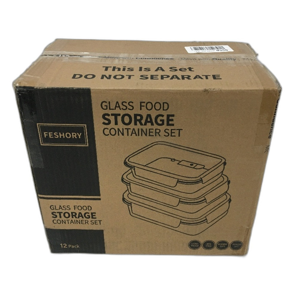 Feshory 12 Pack Glass Meal Prep Food Storage Containers with Airtight Lids NEW