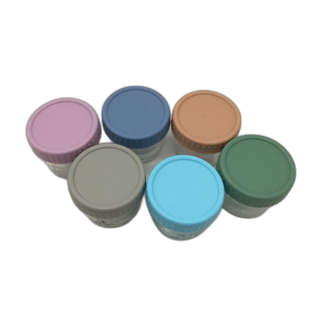 HJB VISSO 24pk 120 ml Glass Baby Food Containers with Airtight Screw Lids NEW