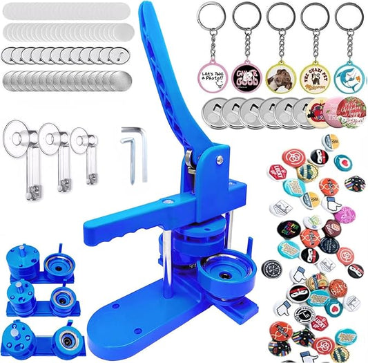DIY Button Badge Pin Keychains and Magnets Manual Hand Maker Machine DEMO