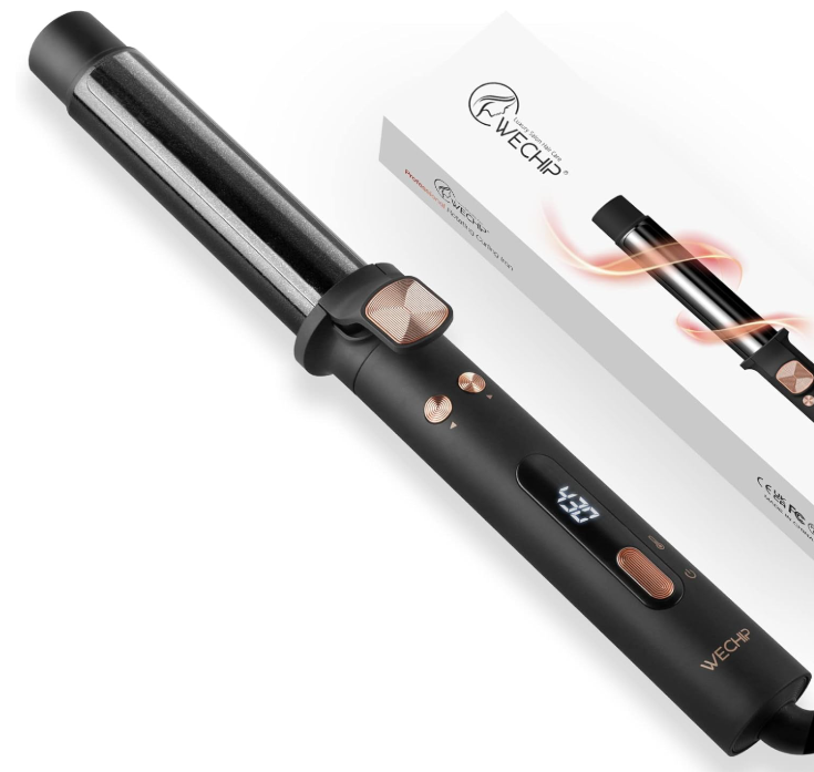 WeBeauty WeChip Professional Self-Rotating Curling Iron Wand LED Display