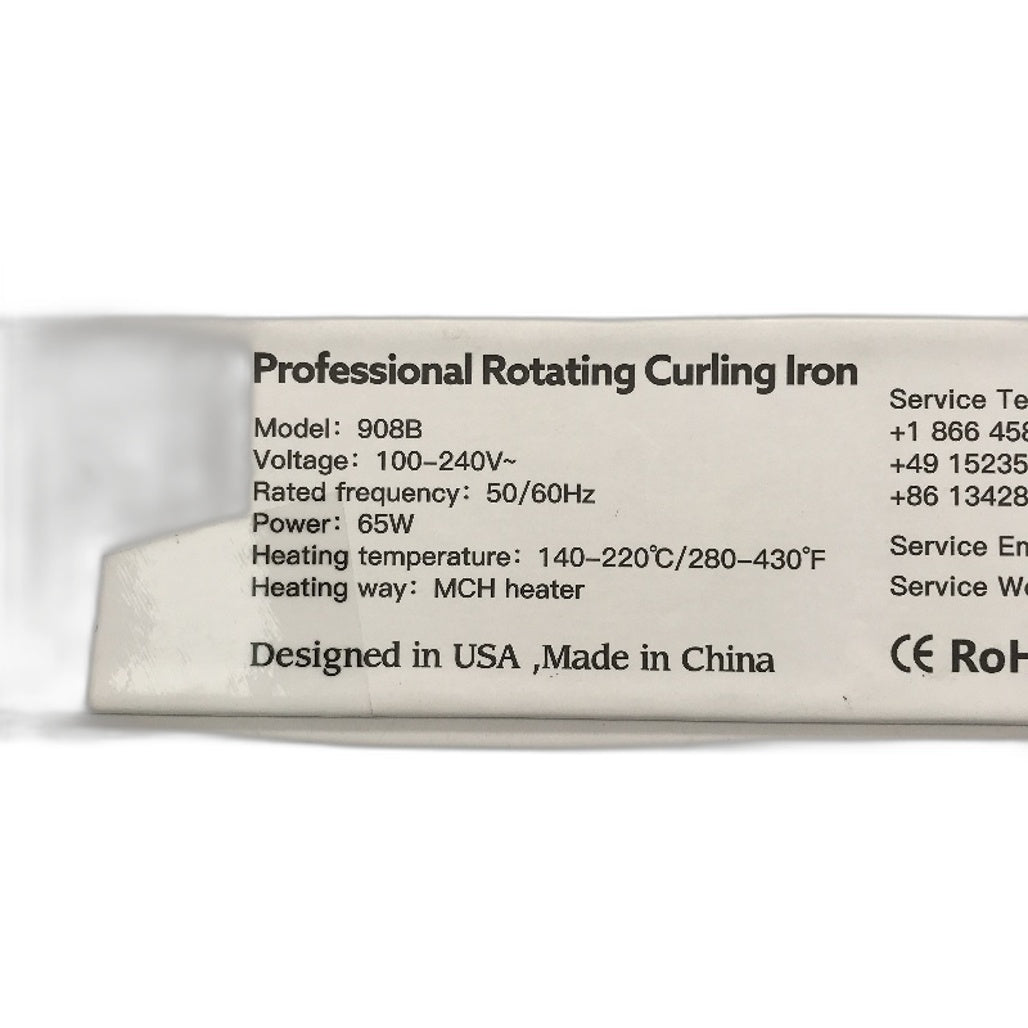 WeBeauty WeChip Professional Self-Rotating Curling Iron Wand LED Display