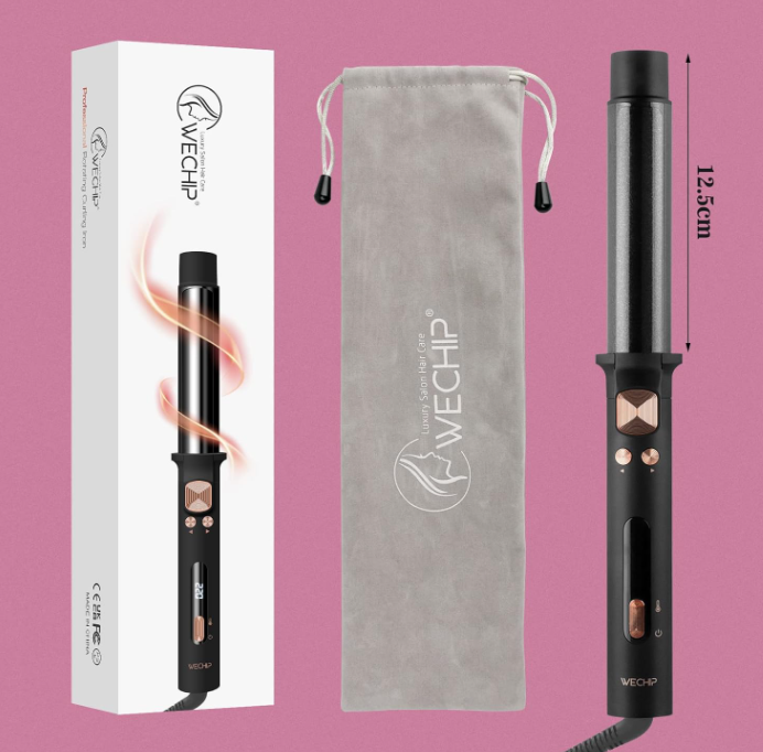 WeBeauty WeChip Professional Self-Rotating Curling Iron Wand LED Display