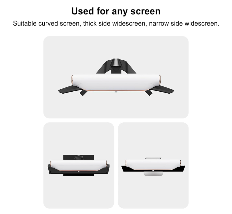 Licaevey Comoputer Monitor Fan 3 Speeds USB Screen Cooling Bladeless Fan White