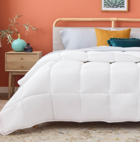 BP Bedding White Microfiber Comforter Duvet Breathable Soft Bedding
