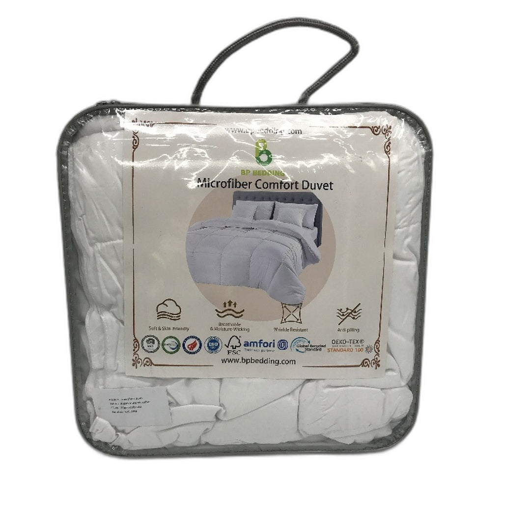 BP Bedding White Microfiber Comforter Duvet Breathable Soft Bedding