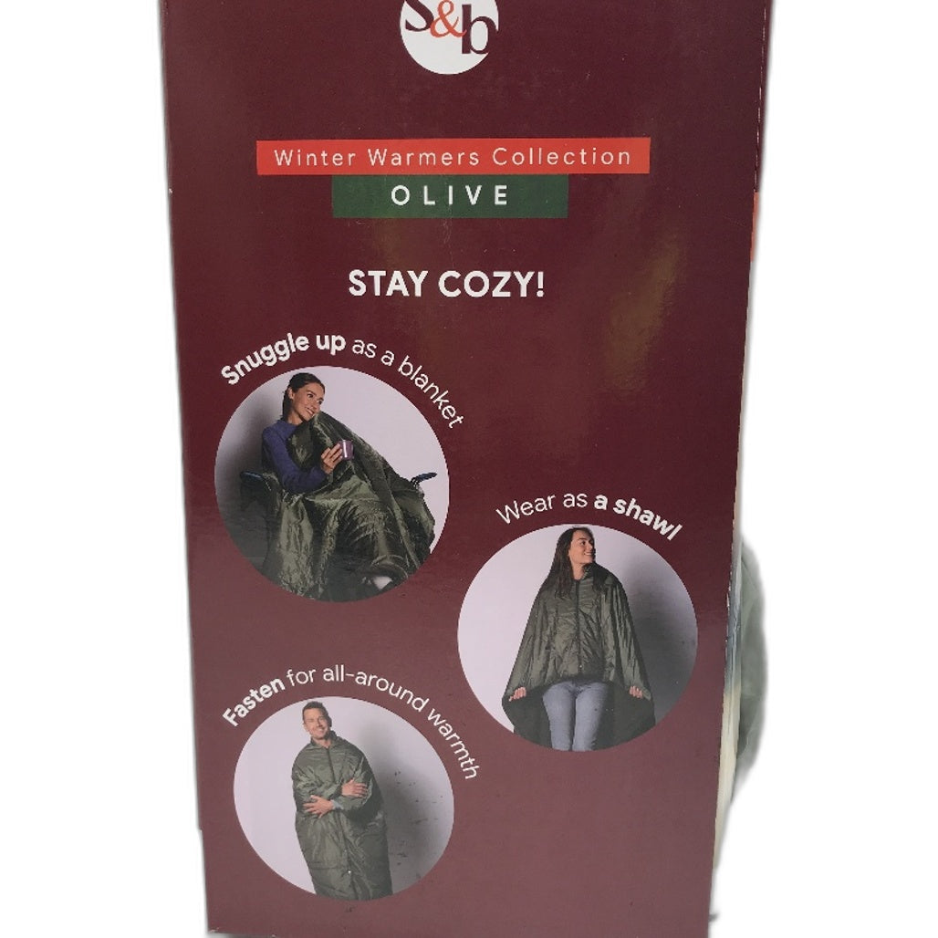 Sash & Bloom Portable Heated Outdoor Blanket Olive Green Fast-Heating Technology