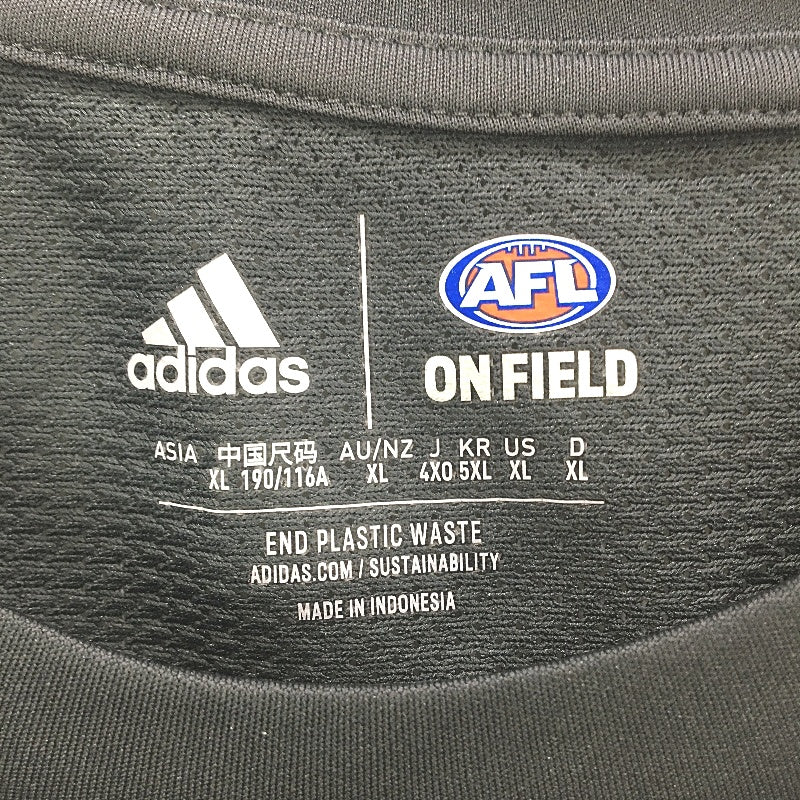 AFL x Adidas Hawthorn Hawks Dark Grey Onfield Aeroready Sports Tee Mens Size XL