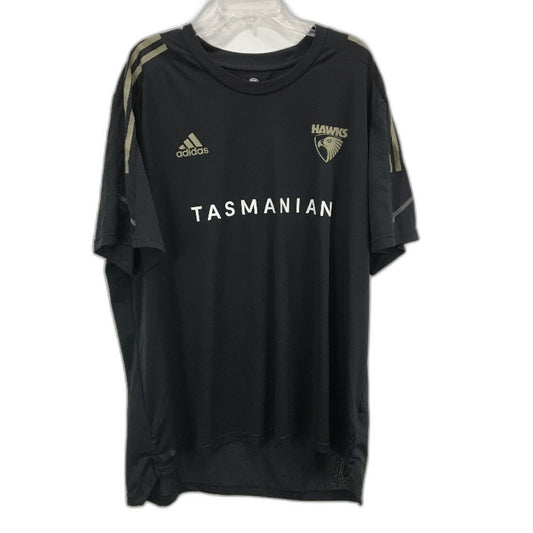 AFL x Adidas Hawthorn Hawks Dark Grey Onfield Aeroready Sports Tee Mens Size 3XL