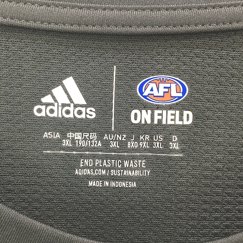 AFL x Adidas Hawthorn Hawks Dark Grey Onfield Aeroready Sports Tee Mens Size 3XL