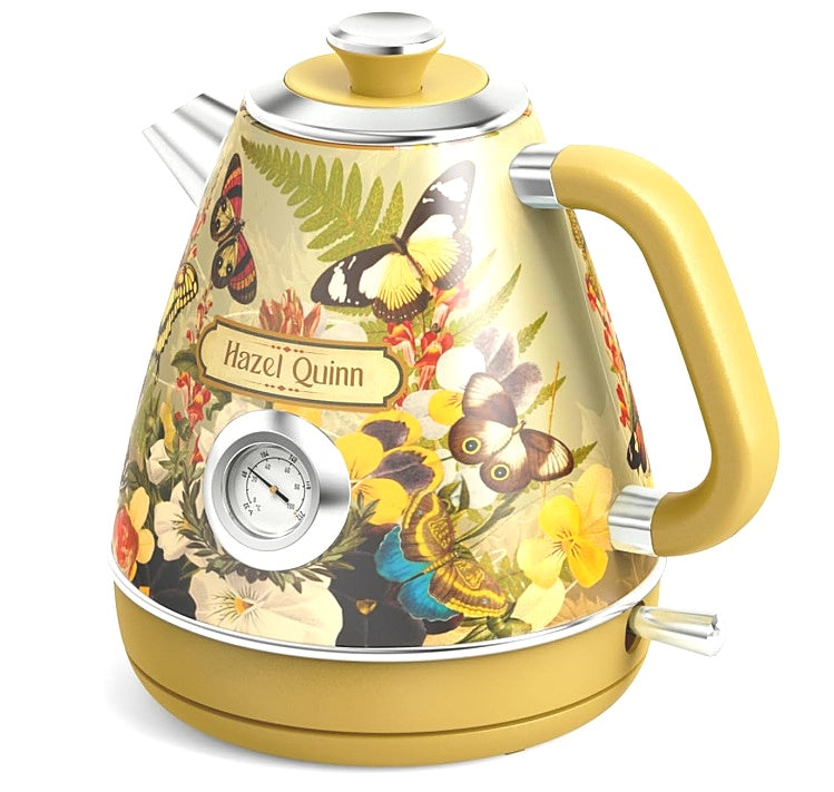 Hazel Quinn Vintage Style Electric Kettle Cordless Water Boiling 1.7L Capacity