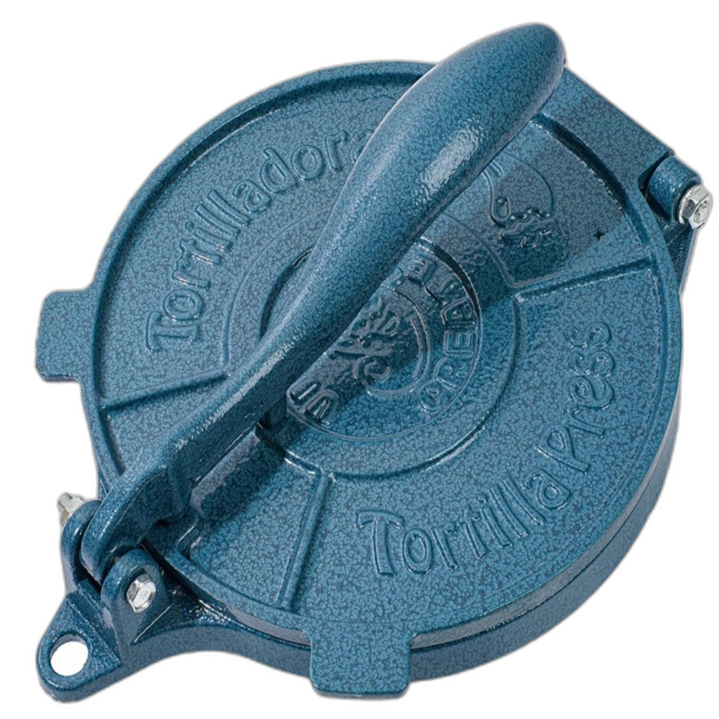 Vivicreate Cast Iron Tortilla Press 8 Inch Tortilla & Quesadilla Maker Blue