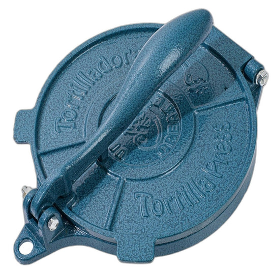 Vivicreate Cast Iron Tortilla Press 8 Inch Tortilla & Quesadilla Maker Blue
