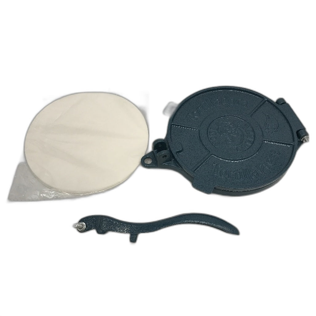 Vivicreate Cast Iron Tortilla Press 8 Inch Tortilla & Quesadilla Maker Blue