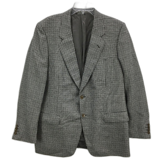 Lanvin Paris Houndstooth Black & White Single Breasted Fully Lined Mens Blazer