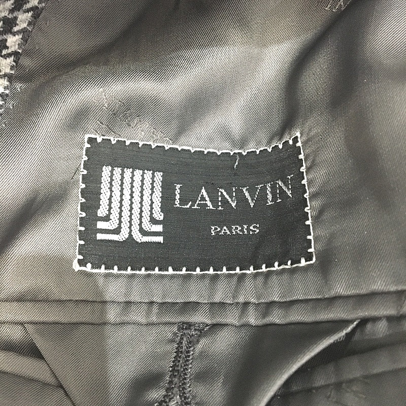 Lanvin Paris Houndstooth Black & White Single Breasted Fully Lined Mens Blazer
