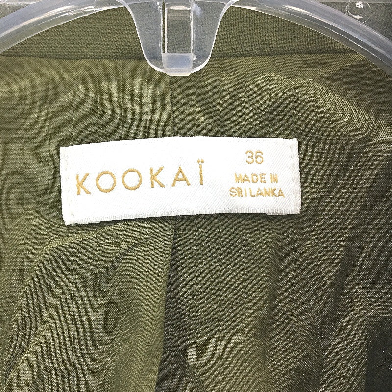 Kookai Olive Green Fully Lined Double Breasted Blazer Ladies Size 36