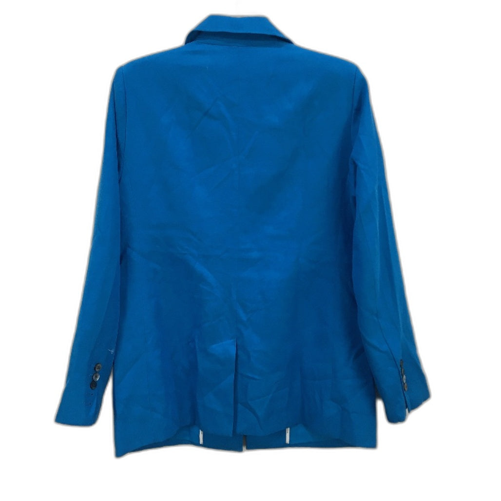 Witchery Cotton Linen Blend Electric Blue Single Breasted Blazer Ladies Size 12
