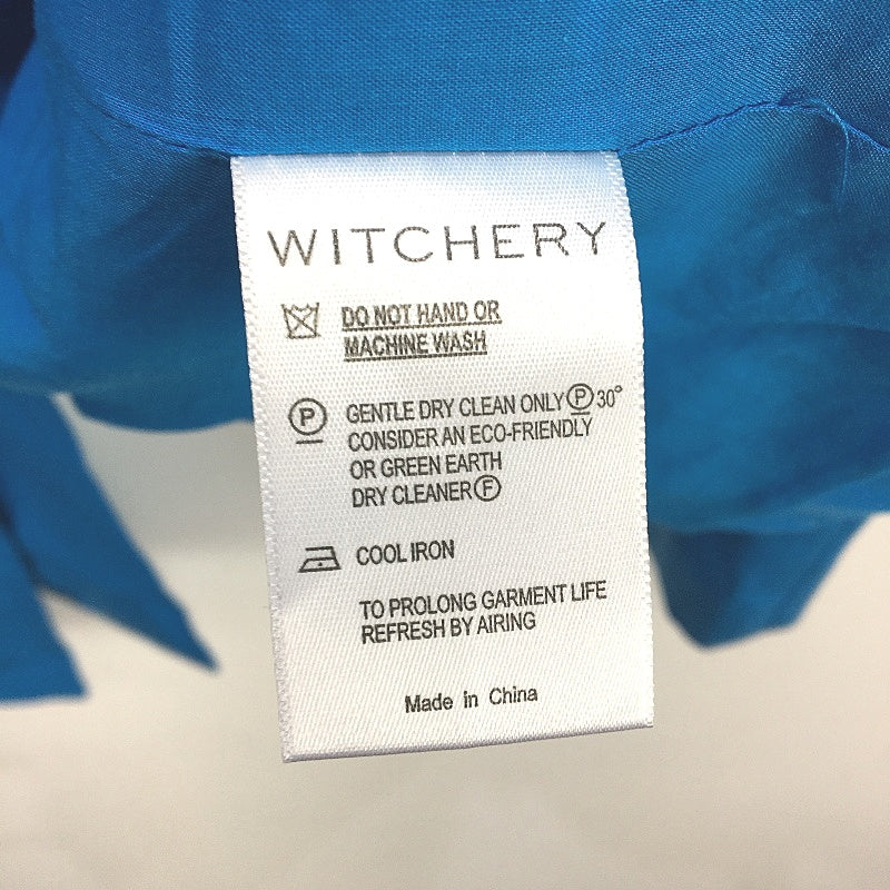 Witchery Cotton Linen Blend Electric Blue Single Breasted Blazer Ladies Size 12