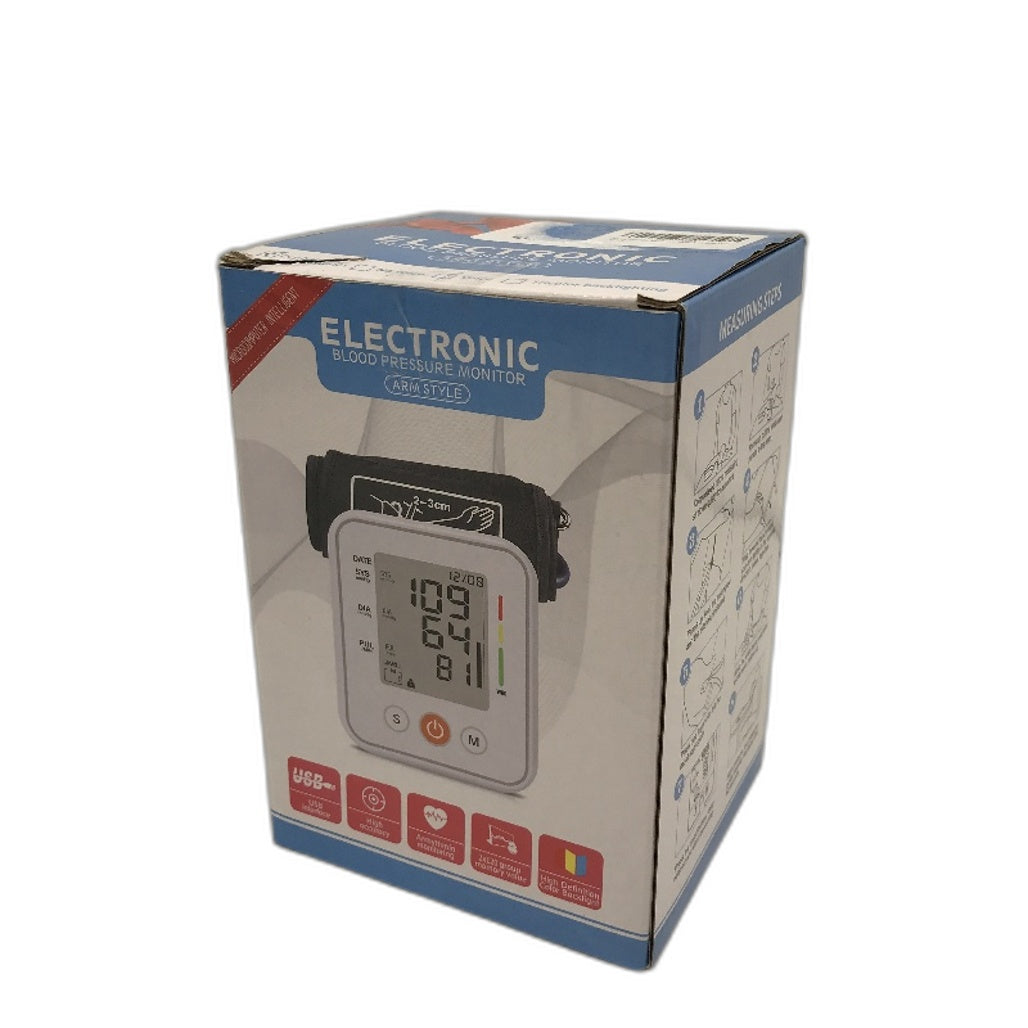 Blood Pressure Monitor Upper Arm Digital BP Machine & Pulse Rate Monitoring Tool