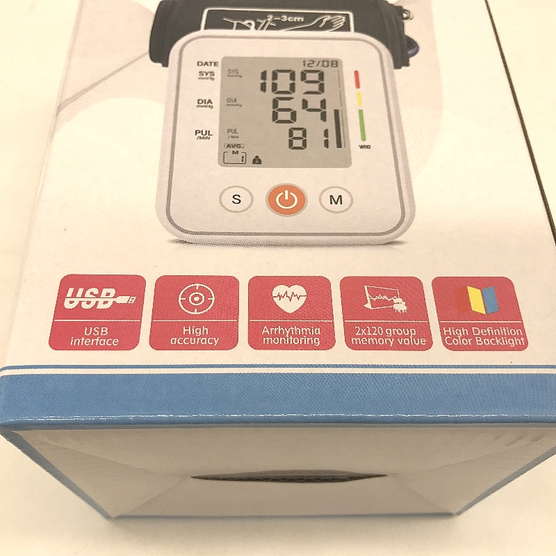 Blood Pressure Monitor Upper Arm Digital BP Machine & Pulse Rate Monitoring Tool