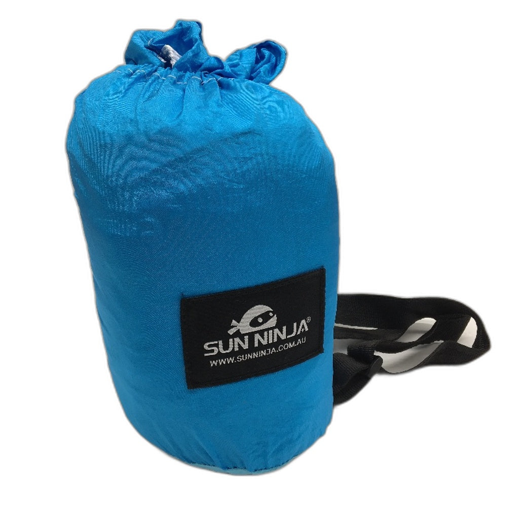 Sun Ninja Blue Lightweight Beach & Picnic Blanket With Carry Bag & Bottle Opener