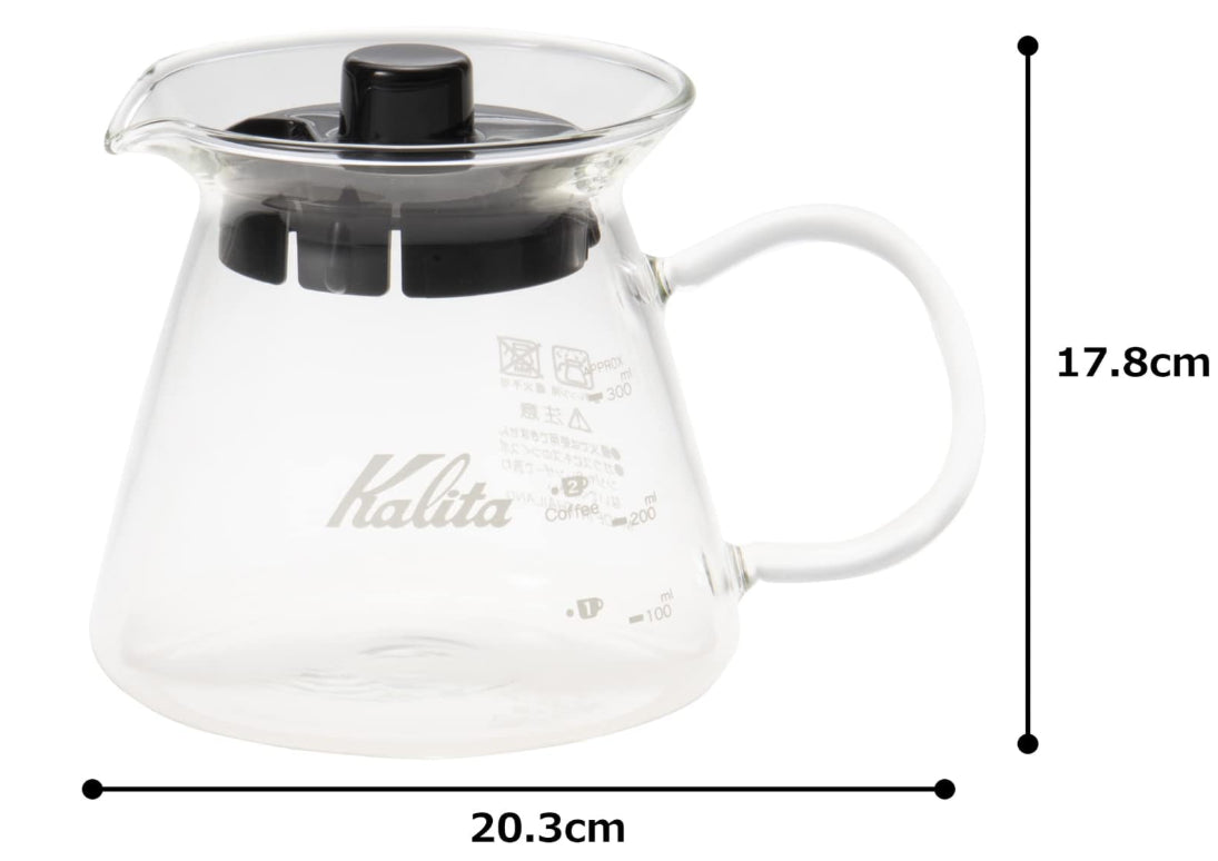 Kalita 300ml Glass Coffee Pot Server Small Brewing Jug 300-G