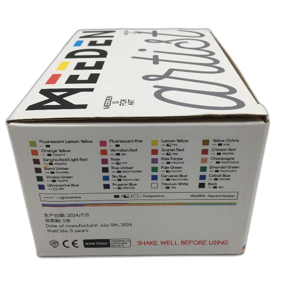 Meeden 24 Pcs 30ml Airbrush Paints Ready To Spray Non-Toxic Water Based Colours