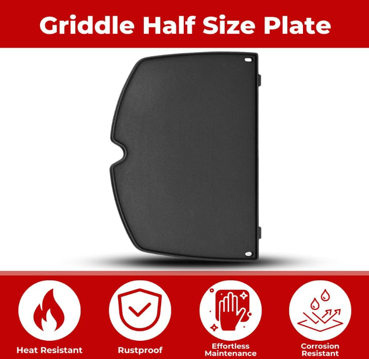 Campaquip Cast Iron Half Griddle Plate For Baby Q Flat Grill Pan