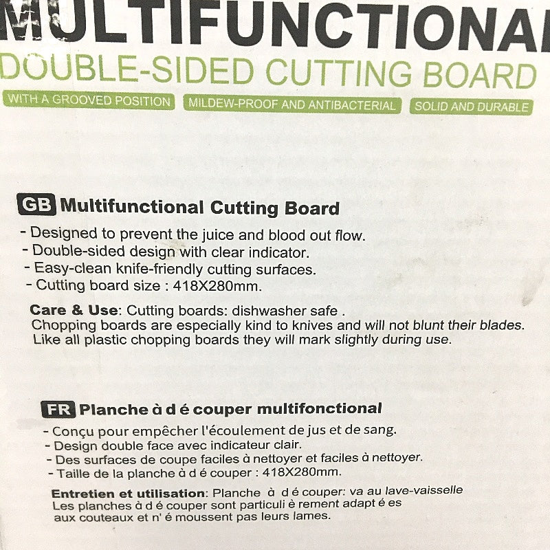 Multifunctional Double Sided for Meat and Vegetable Anti Slip Cutting Board NEW