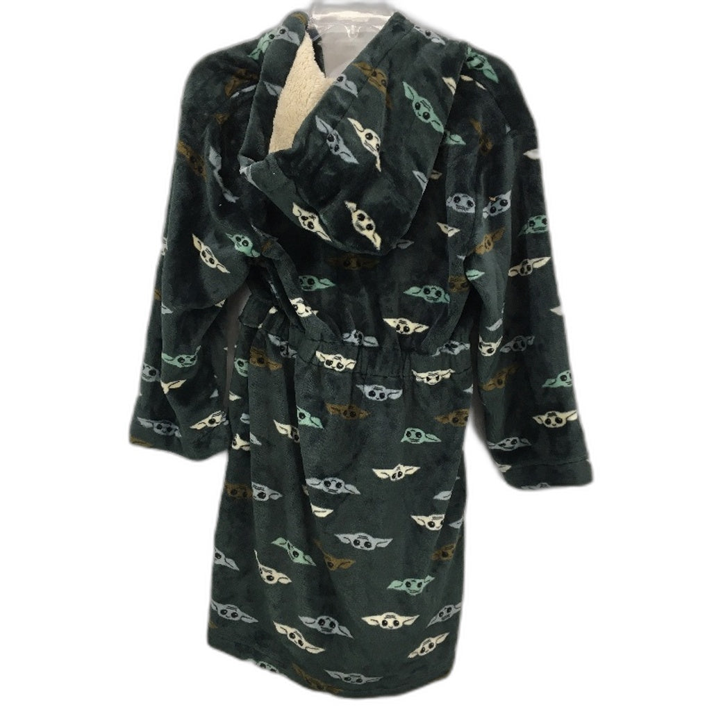 Target Star Wars Baby Grogu Pattern Black Dressing Gown Boys Size AU 10 NEW