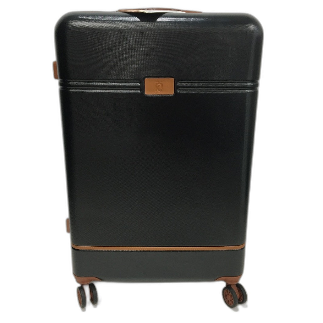 Krute 28 Inch Black and Brown Hard Shell Spinner Wheel Luggage with TSA Lock NEW