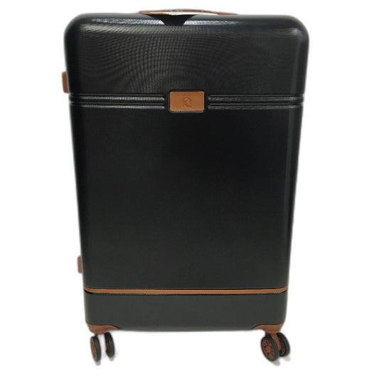 Krute 28 Inch Black and Brown Hard Shell Spinner Wheel Luggage with TSA Lock NEW