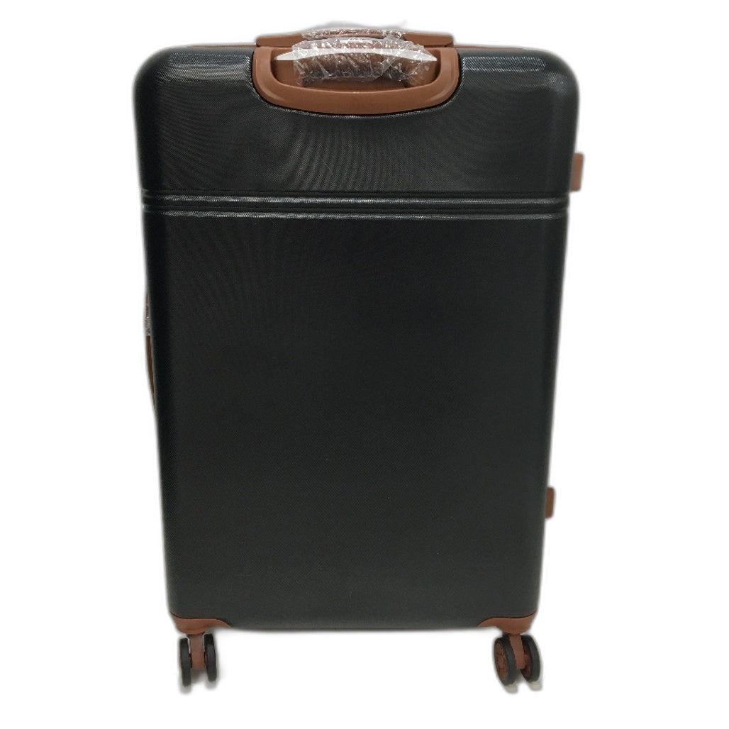 Krute 28 Inch Black and Brown Hard Shell Spinner Wheel Luggage with TSA Lock NEW