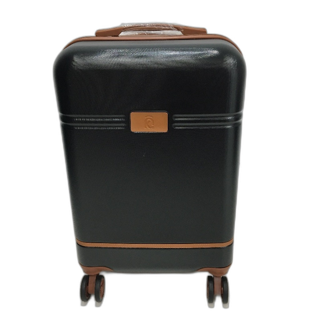 Krute 20 Inch Black and Brown Hard Shell Spinner Wheel Luggage with TSA Lock NEW