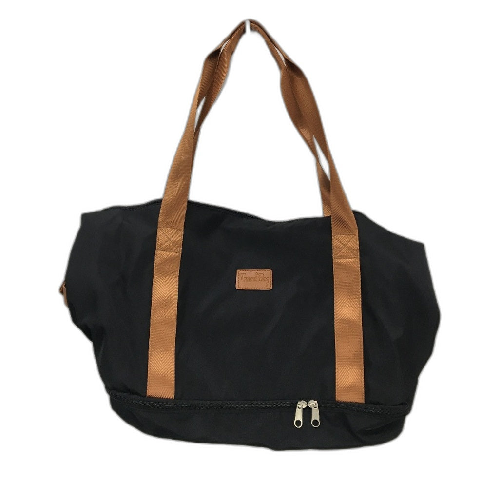 Krute Black and Brown Duffel and Toiletry Carryon Travel Bag Set NEW