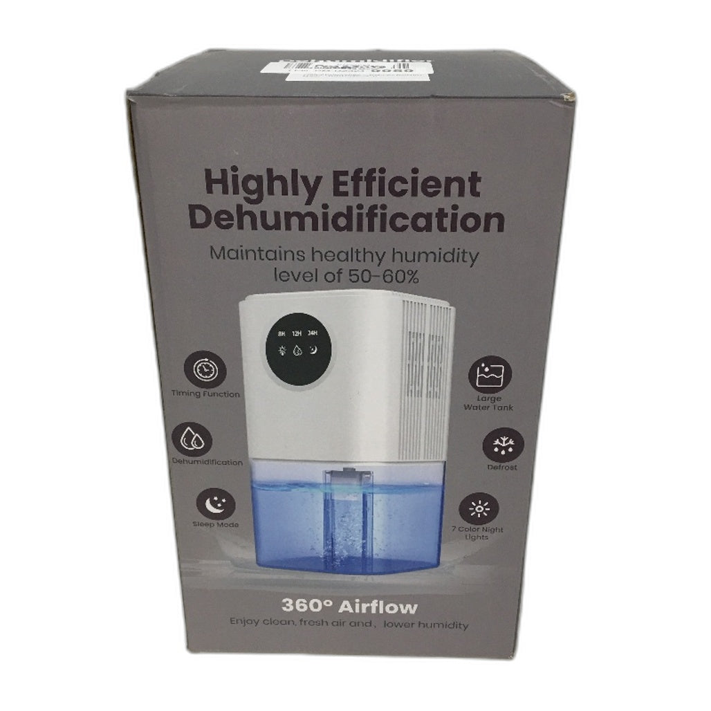 B221 1.7L 360 Airflow Auto Shut Off Mini Dehumidifier with Night Light NEW
