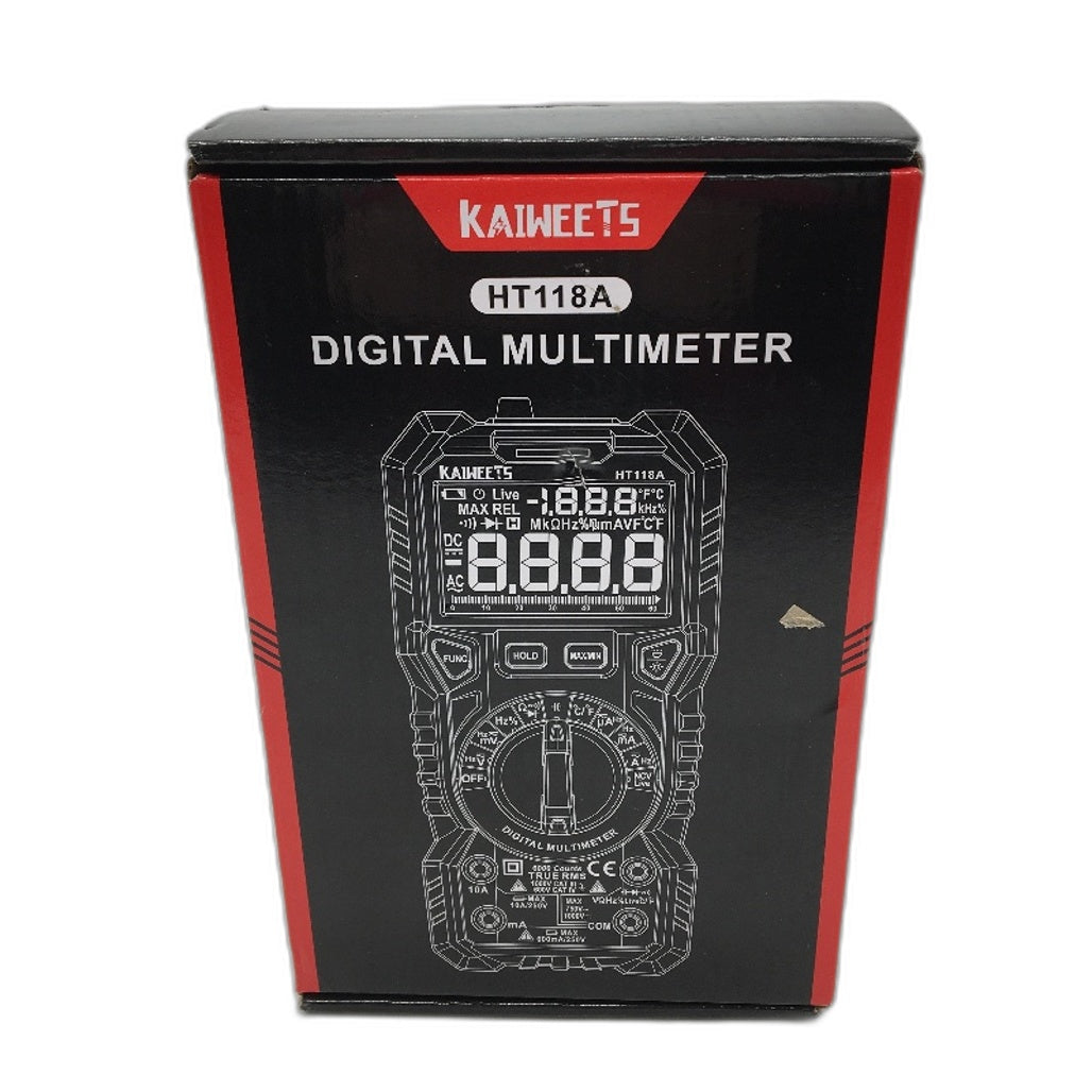 KAIWEETS HT118A TRMS 6000 Counts 1000V CATIII 600V CATIV Digital Multimeter NEW