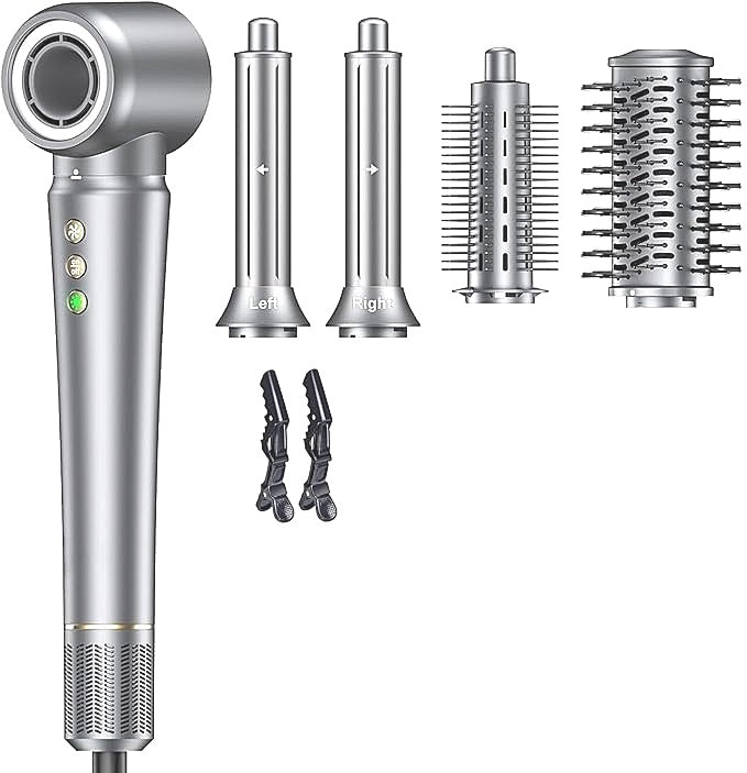 5 in 1 Corded High Speed Brushless Motor Hair Dryer and Styler in Grey DEMO
